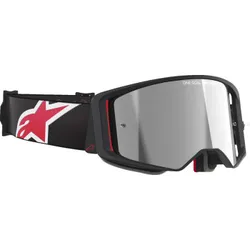 Alpinestars Black Red Adult Supertech Corp Goggle Single Silver