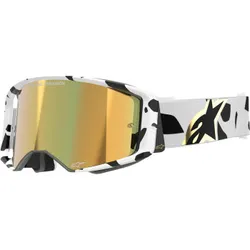Alpinestars Black Gold White Adult Supertech Corp Goggle Absolute Vision Gold
