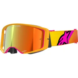 Alpinestars Pink Yellow Adult Supertech Corp Goggle Absolute Vision Red