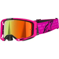Alpinestars Pink Adult Vision 8 Corp Goggle Single Red