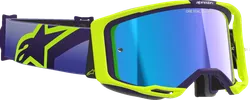 Alpinestars Yellow Purple Adult Vision 8 Corp Goggle Single Blue