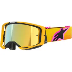 Alpinestars Orange Pink Adult Vision 8 Corp Goggle Single Gold