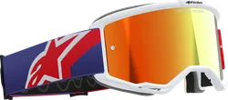 Alpinestars White Purple Adult Vision 5 Corp Goggle Single Red