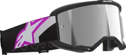 Alpinestars Black Purple Adult Vision 5 Corp Goggle Single Silver