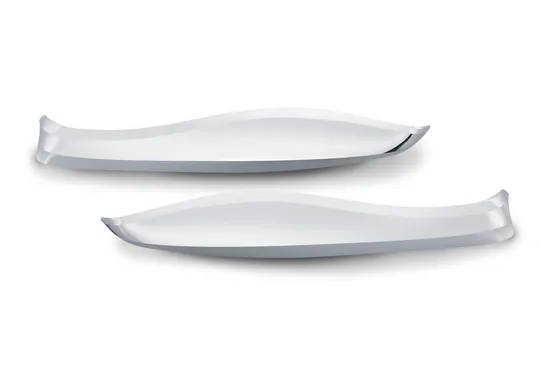 Kuryakyn Stock Hard Saddlebag Chrome Accents Stretched