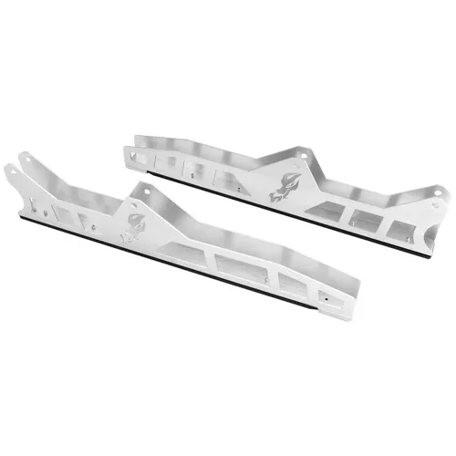 Dragonfire Silver Trailing Arm Skid Plate Guards Protectors Pair