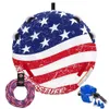 Stars N' Stripes Inflatable Towable Tube w Rope Pump Single Rider