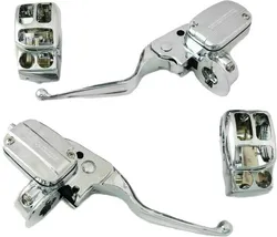 Harddrive Chrome Handlebar Control Kit w Hydraulic Clutch