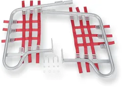 DG Steel Nerf Crash Bars Rock Tree Sliders Silver Red
