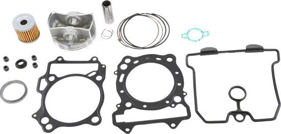 WSM Top End Piston Rebuild Kit .5mm Over 90.50mm for Kawasaki Suzuki ATV 400