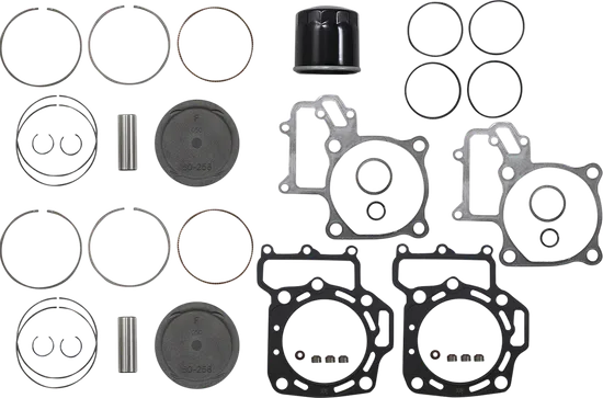WSM Top End Piston Rebuild Kit .5mm Over 85.5mm for Kawasaki Brute Force Teryx