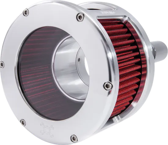 Feuling Race Raw Clear Cover Red Air Cleaner Kit