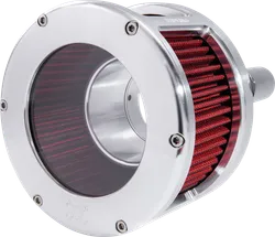 Feuling Race Raw Clear Cover Red Air Cleaner Kit