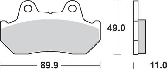 SBS Sintered Rear Brake Pad Pair