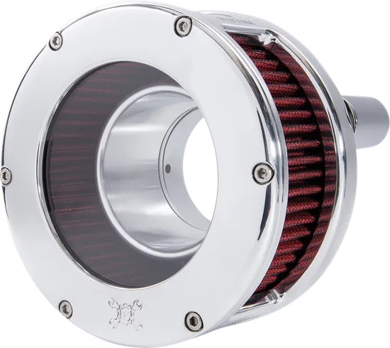 Feuling BA Chrome Clear Cover Red Air Cleaner Kit