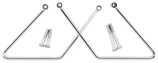 BC Saddlebag Support Guard Rail Crash Bar Pair Without Hardware Harley Softail