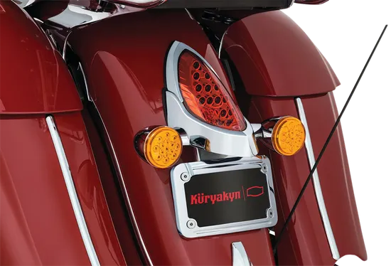 Kuryakyn Curved License Plate Holder Frame Horizontal LED