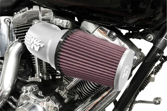 KN Aircharger Air Intake Breather System Cast EX Silver