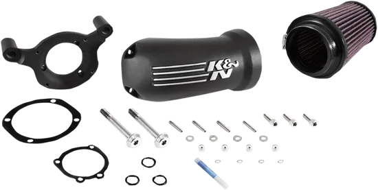 KN Aircharger Air Intake Breather System Cast EX Black