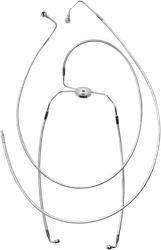 Magnum Designer Braided Front Brake Line Kit Lower Polished Non ABS
