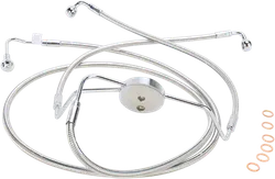 Magnum Designer Braided Front Brake Line Kit Lower Polished ABS