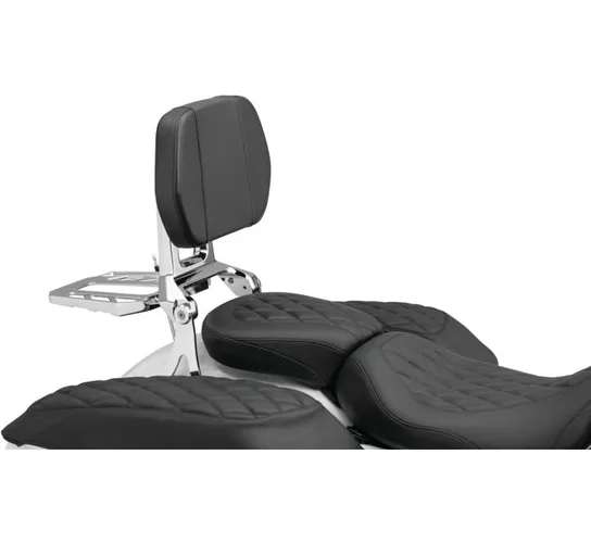 Kuryakyn Chrome Multi Purpose Backrest Luggage Rack System