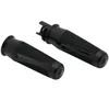 Kuryakyn Phantom Grooved Aluminum Handlebar Grips Pair Black