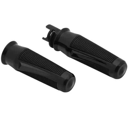 Kuryakyn Phantom Grooved Aluminum Handlebar Grips Pair Black