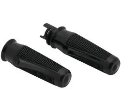 Kuryakyn Phantom Grooved Aluminum Handlebar Grips Pair Black