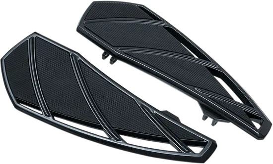 Kuryakyn Phantom Driver Floorboard Set Sculpted Aluminum Gloss Black