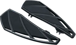 Kuryakyn Phantom Driver Floorboard Set Sculpted Aluminum Gloss Black