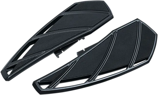 Kuryakyn Phantom Driver Floorboard Set Sculpted Aluminum Gloss Black