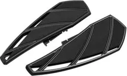 Kuryakyn Phantom Driver Floorboard Set Sculpted Aluminum Gloss Black