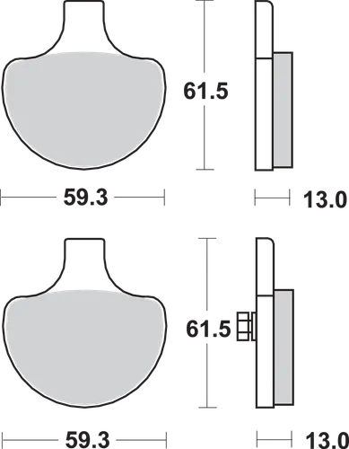 SBS Sintered Metal Front Brake Pad Pair