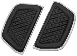 Kuryakyn Chrome Hex Passenger Floorboard Inserts Pad Damper Pair