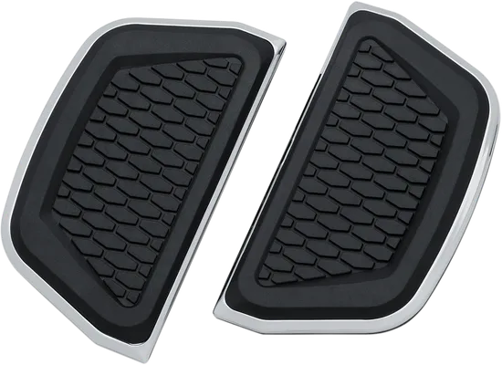 Kuryakyn Chrome Hex Passenger Floorboard Inserts Pad Damper Pair