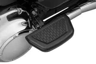 Kuryakyn Satin Black Hex Passenger Floorboard Inserts Pad Damper Pair