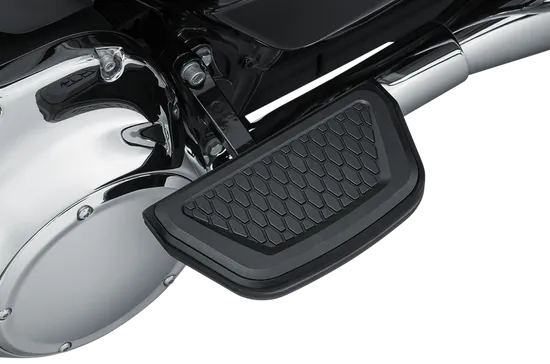 Kuryakyn Satin Black Hex Passenger Floorboard Inserts Pad Damper Pair