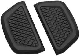 Kuryakyn Satin Black Hex Passenger Floorboard Inserts Pad Damper Pair