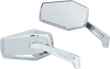 Kuryakyn Hex Wide Angle Side Mirrors Convex Glass Chrome Pair