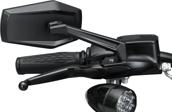 Kuryakyn Hex Wide Angle Side Mirrors Convex Glass Black Pair