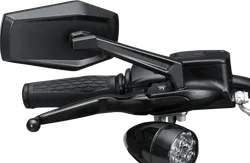 Kuryakyn Hex Wide Angle Side Mirrors Convex Glass Black Pair
