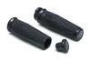 Kuryakyn Hex Aluminum Handlebar Grips Pair Black Dual Cable