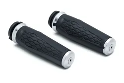Kuryakyn Hex Aluminum Handlebar Grips Pair Chrome for TBW