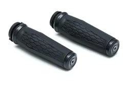 Kuryakyn Hex Aluminum Handlebar Grips Pair Black for TBW