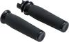 Kuryakyn Thresher Handlebar Grips Pair Black Knurled Rubber