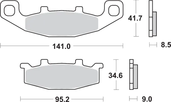 SBS Sintered Front Brake Pad Pair