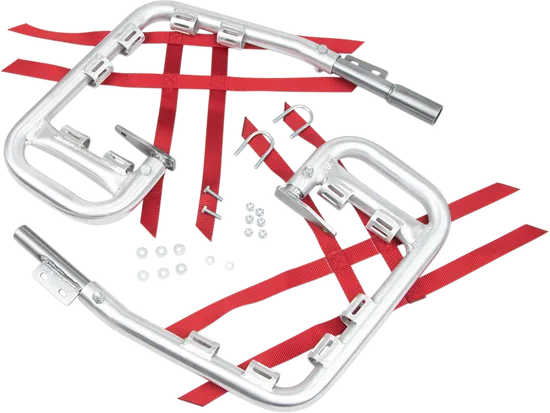 DG Alloy Nerf Crash Bars Rock Tree Sliders Aluminum Red