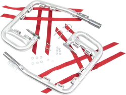 DG Alloy Nerf Crash Bars Rock Tree Sliders Aluminum Red