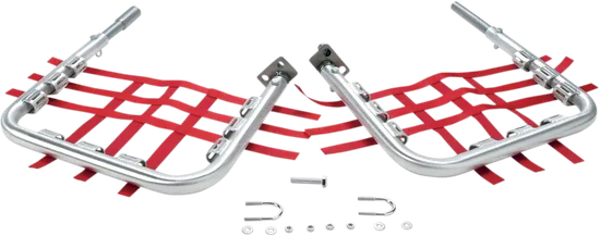 DG Alloy Nerf Crash Bars Rock Tree Sliders Aluminum Red